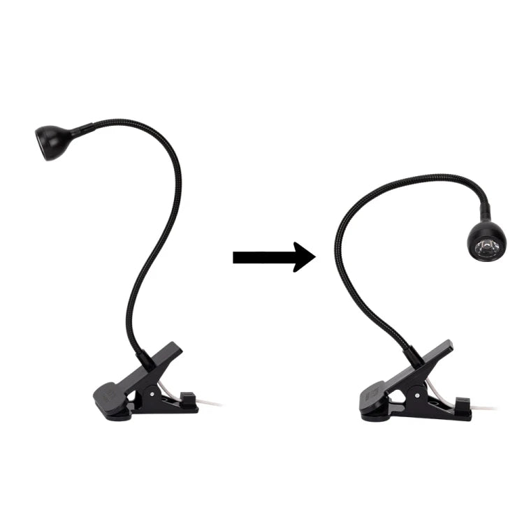 NTN Premium Mini lampada LED 3W con braccio flessibile, nera, CS-JZD001 - Lady&Oscar