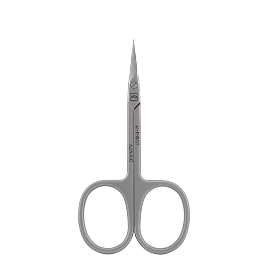 Professional left-handed scissors for cuticle, matte, L-89 mm, blades 17 mm.