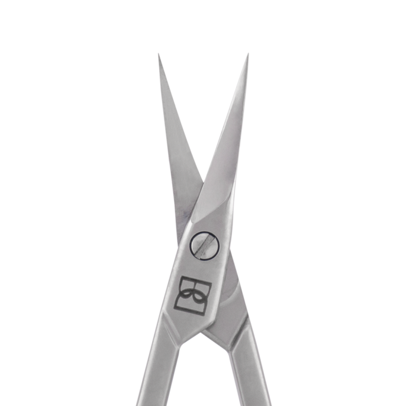 Professional left-handed scissors for cuticle, matte, L-89 mm, blades 17 mm.