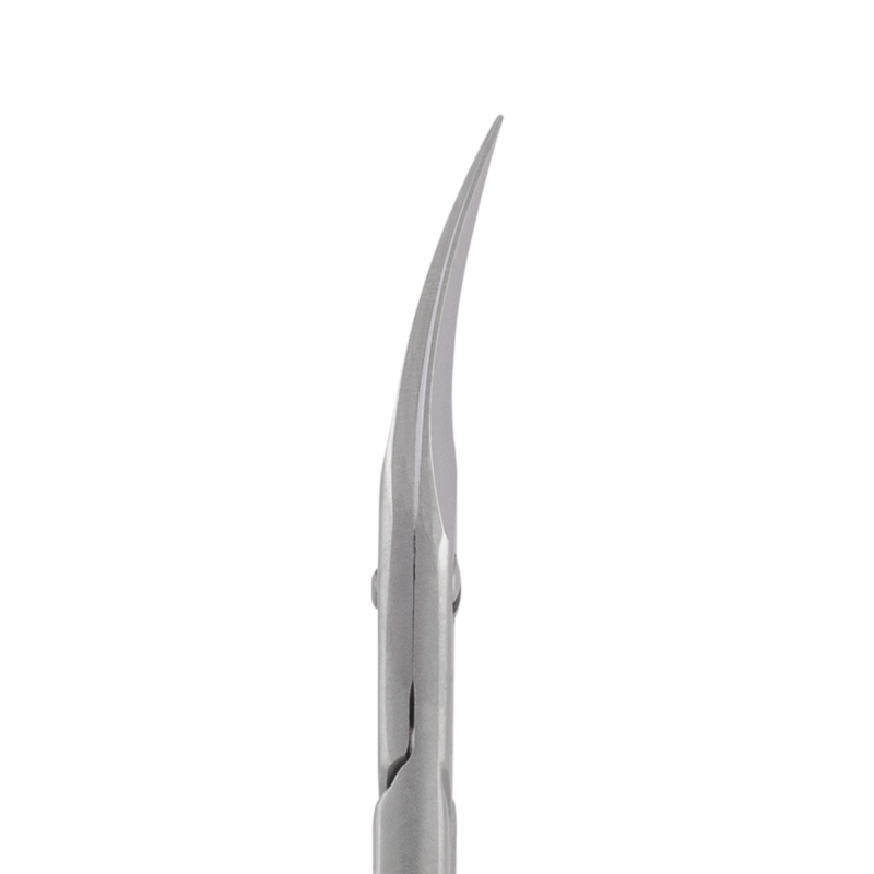 Professional left-handed scissors for cuticle, matte, L-89 mm, blades 17 mm.