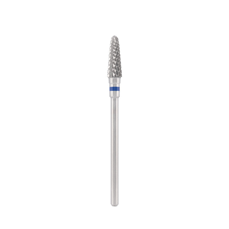 Dettaglio di Tungsten carbide bit "cone" straight, blue, L-12,0 mm., Ø4,0 mm