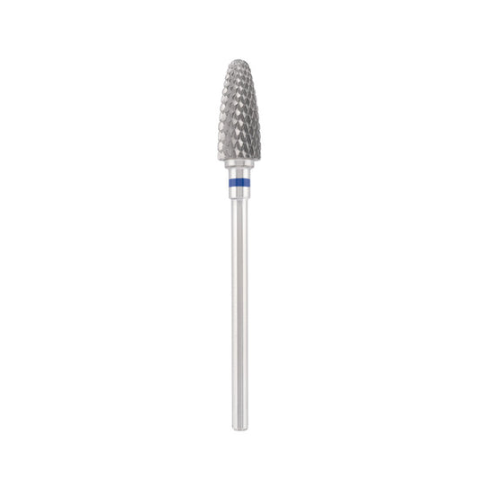 Tungsten carbide bit "corn" left-handed, blue, L-15,0 mm., Ø6,0 mm