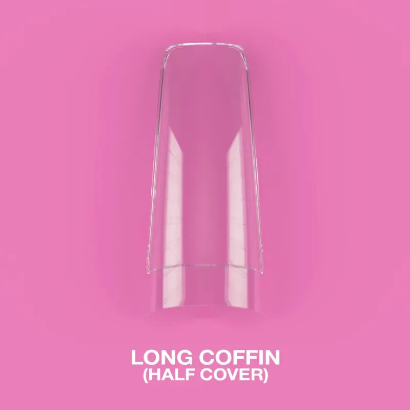 Lunamoon Gel Tips Coffin Long (Half Cover)
