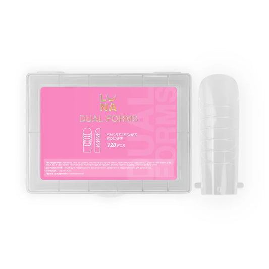 Lunamoon Dual Nail Forms Short Arched Square