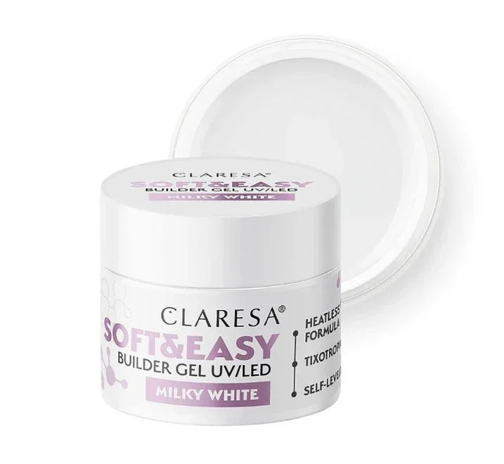 Claresa - Soft & Easy - Builder Gel UV/LED - Milky White - Lady&Oscar