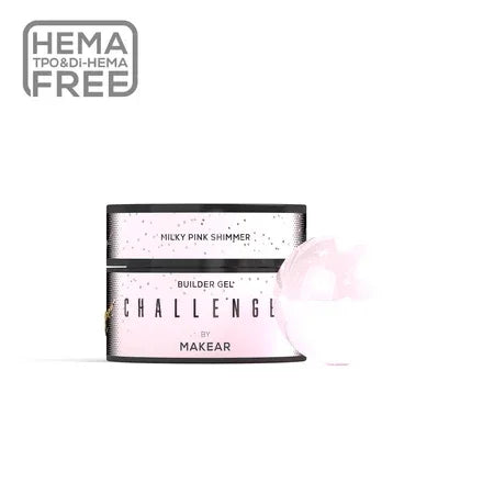 Makear Challengel Builder Gel Milky Pink Shimmer 50ml - Lady&Oscar