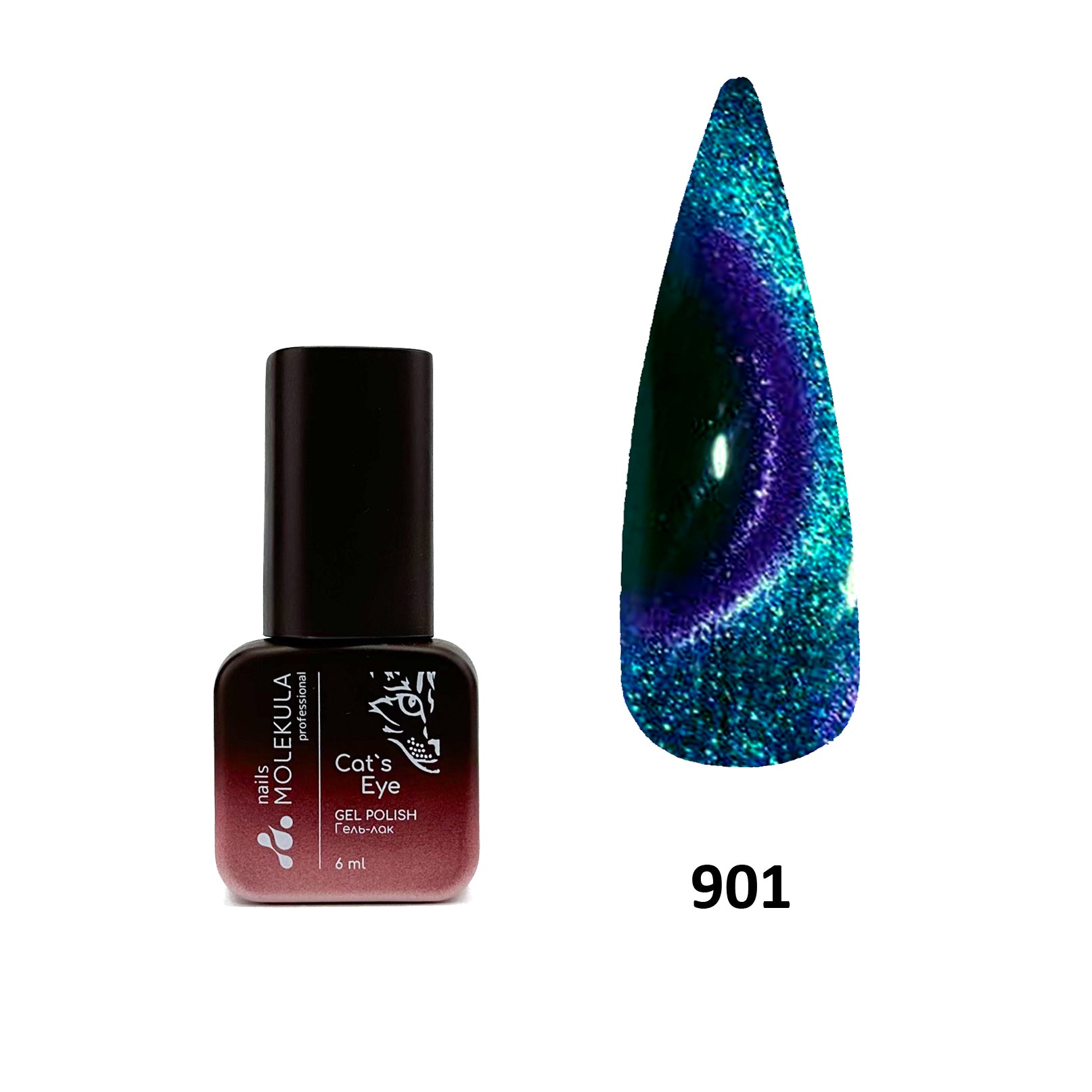 Molekula Gel polish Cat's Eye 9D - 901 6ml