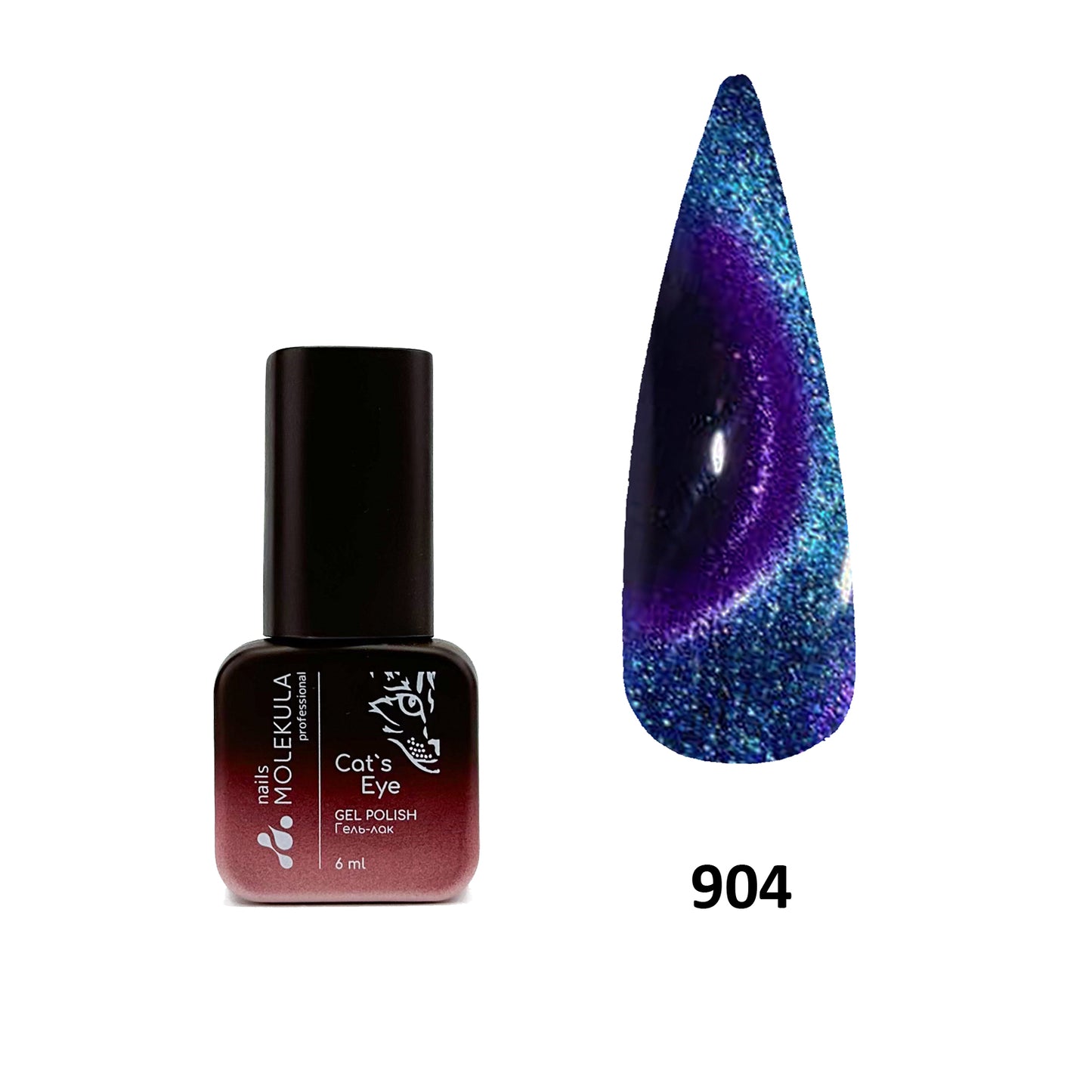 Molekula Gel polish Cat's Eye 9D - 904 6ml
