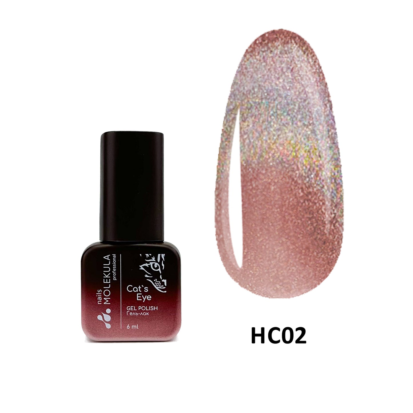 Molekula Gel polish Holographic Cat's Eye - HC02 6ml