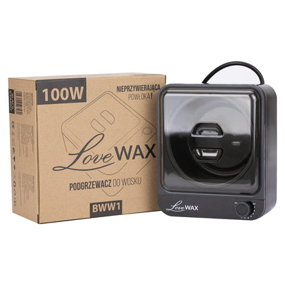 LoveWax Scaldacera BWW1 100W con vaschetta antiaderente 500 ml, nero