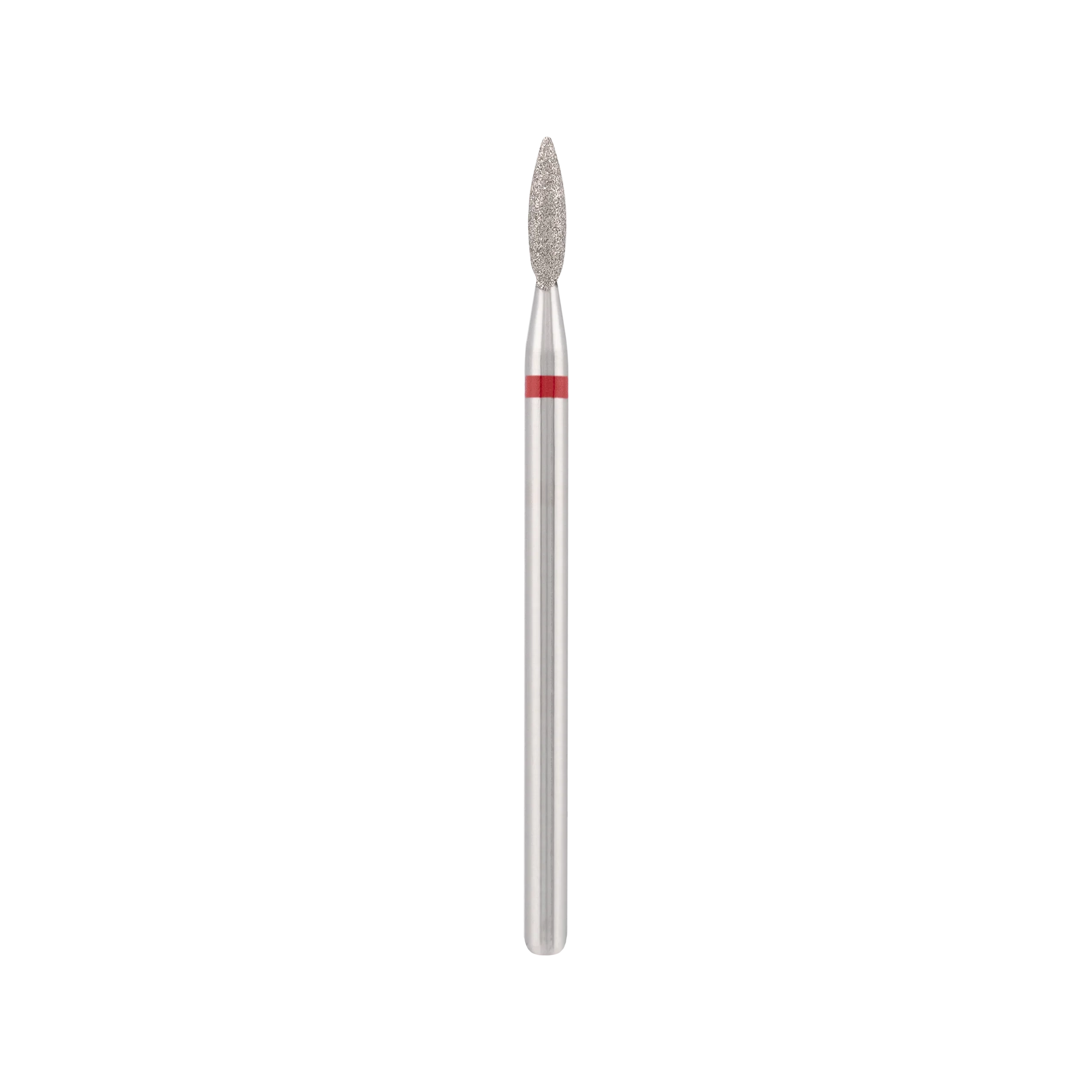 Punta Fresa Diamond bit "flame" safe red, L- 8,0 mm., Ø2,1 mm. - Lady&Oscar