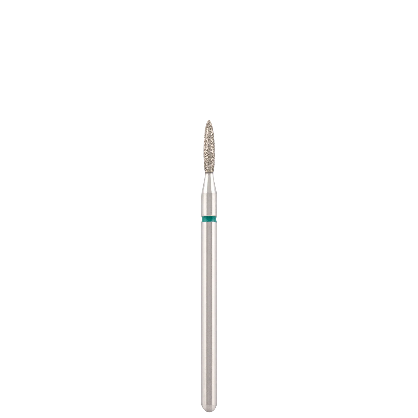 Punta Fresa Diamond bit "flame" sharp green, L- 10,0 mm., Ø1,8 mm. - Lady&Oscar