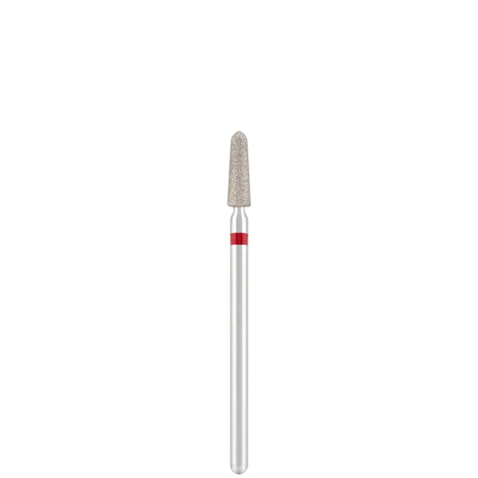 Punta Fresa Diamond bit "rounded cone" red, L-10,0 mm., Ø3,3 mm. - Lady&Oscar