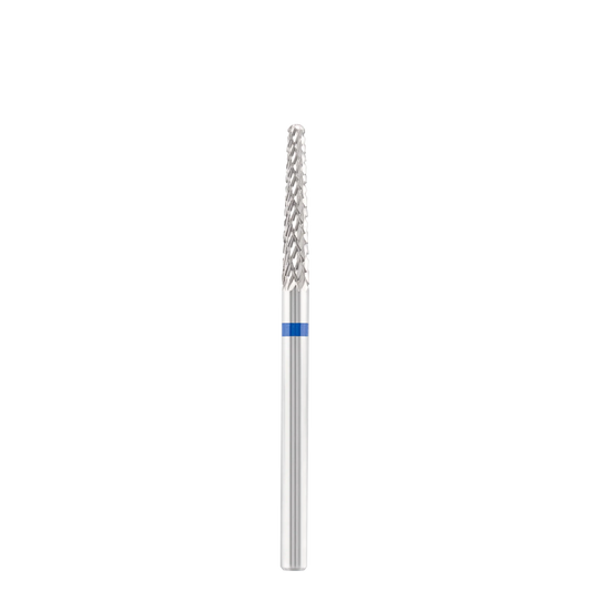 Punta Fresa Tungsten carbide bit "cone" blue, L-14,0 mm., Ø2,0 mm - Lady&Oscar