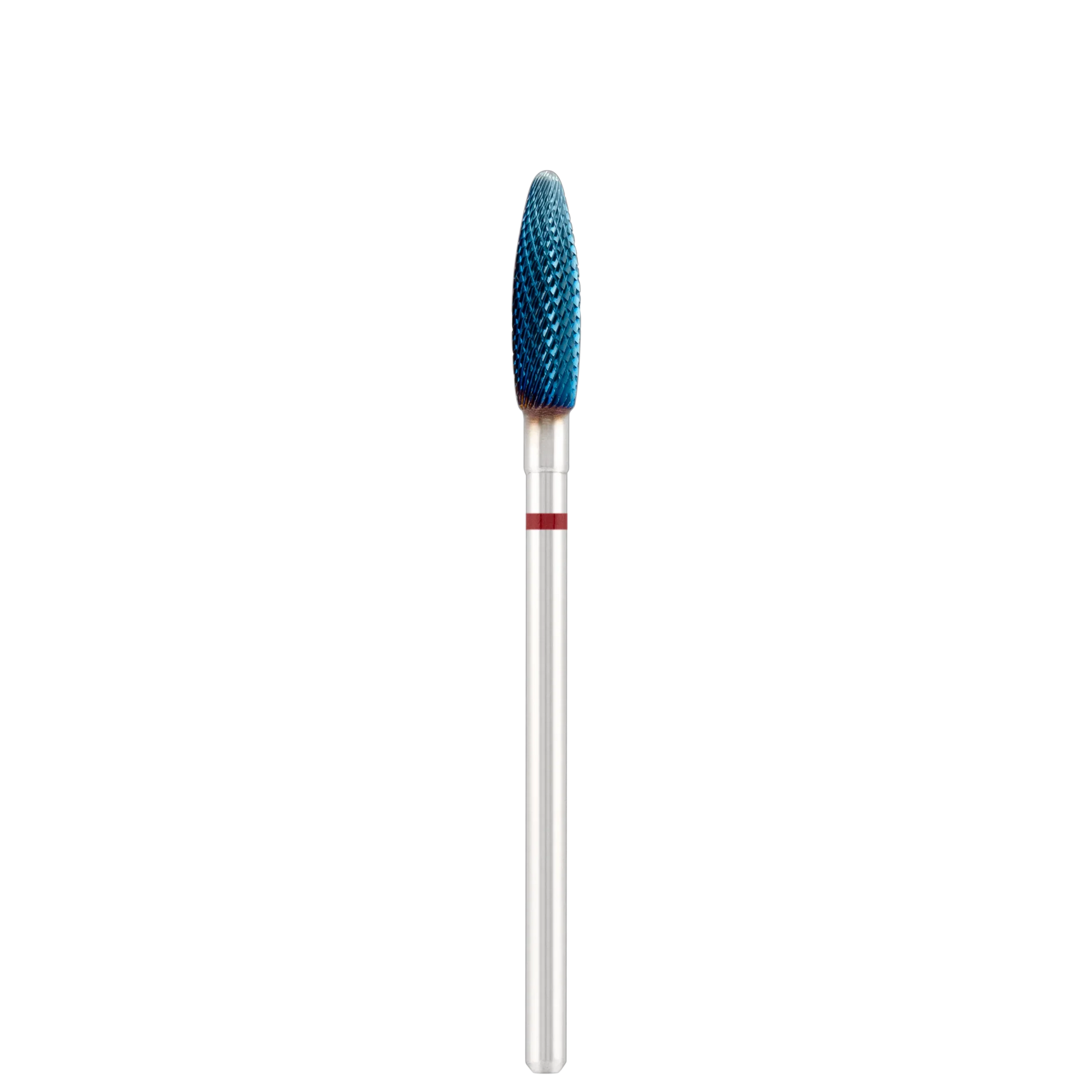 Punta Fresa Tungsten carbide bit "corn" red (blue coating), L-13,0 mm., Ø4,0 mm - Lady&Oscar