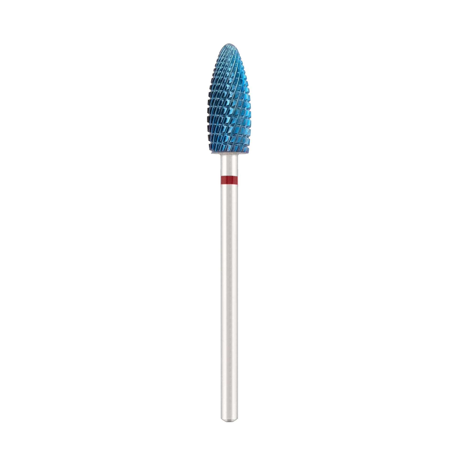 Punta Fresa Tungsten carbide bit "corn" red (blue coating), L-15,0 mm., Ø6,0 mm - Lady&Oscar
