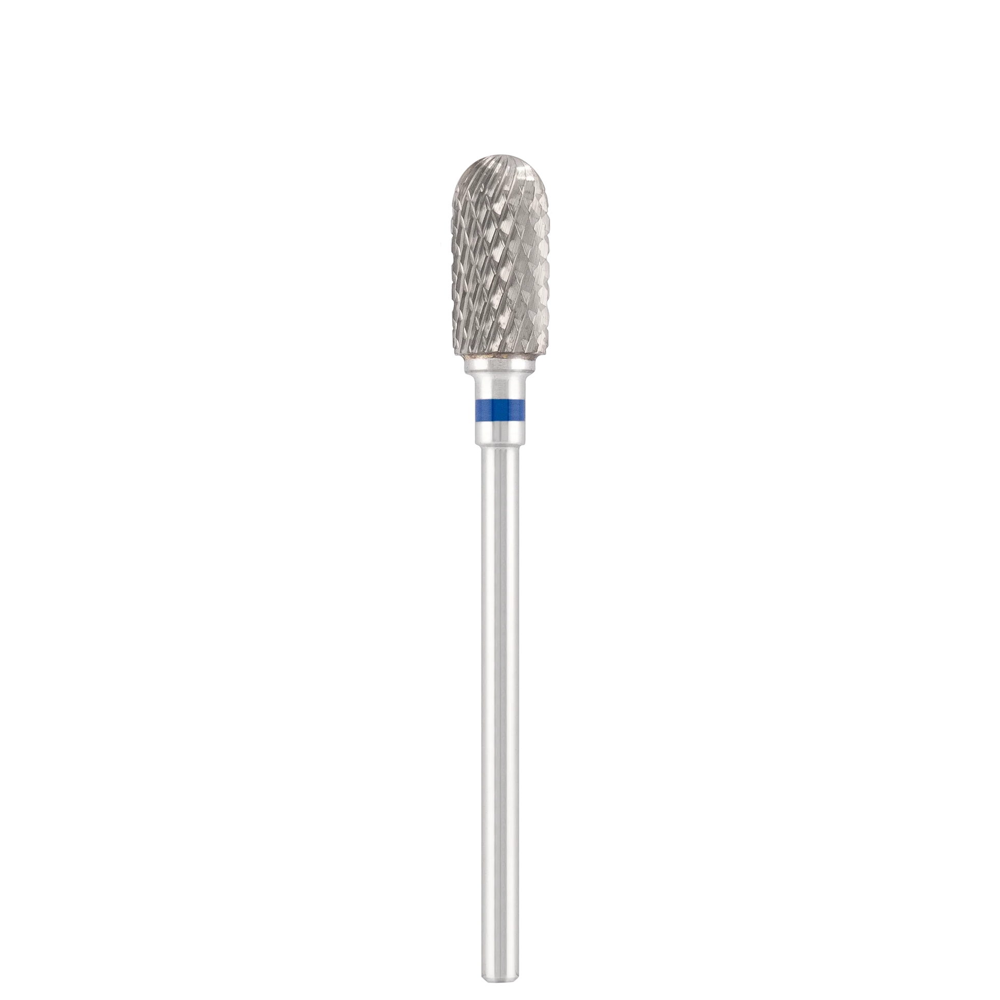 Punta Fresa Tungsten carbide bit "rounded cylinder" blue, L-13,0 mm., Ø6,8 mm - Lady&Oscar