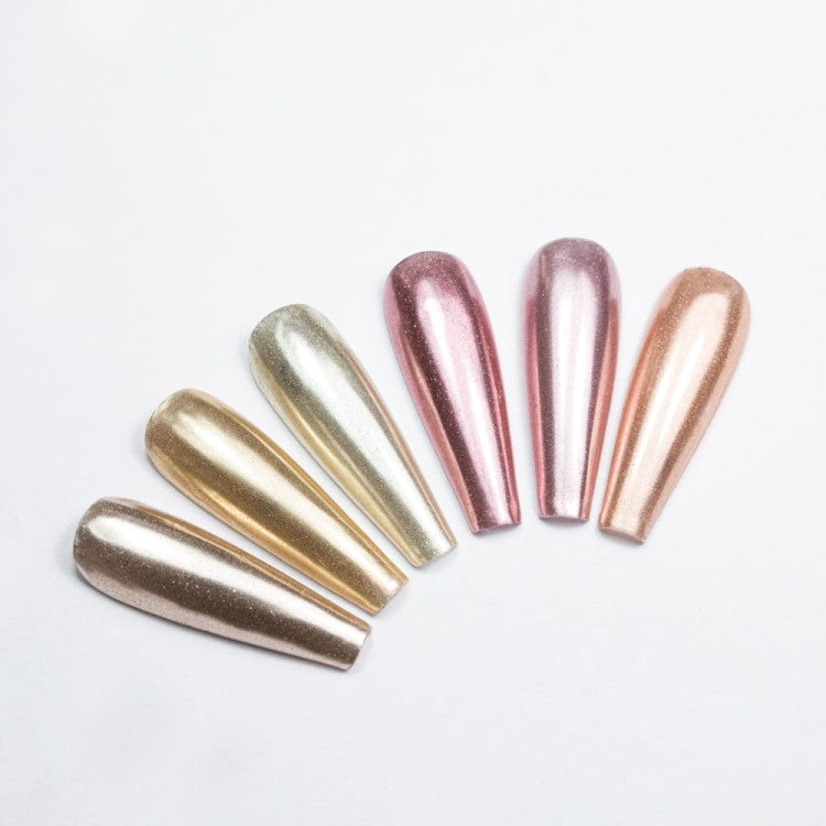 Polvere per unghie effetto specchio, kit a 6 colori, Molly Nails n. 3 - Lady&Oscar