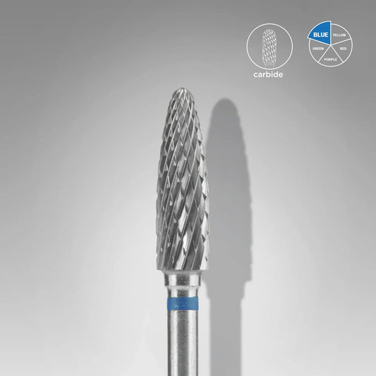 STALEKS Carbide nail drill bit, corn, blue EXPERT diameter 4 mm/working part 14 mm - Lady&Oscar