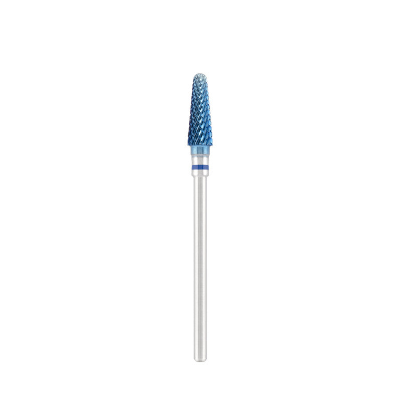 Vista alternativa di Tungsten carbide bit "rounded cone" blue (blue coating), L-13,0 mm., Ø4,5 mm