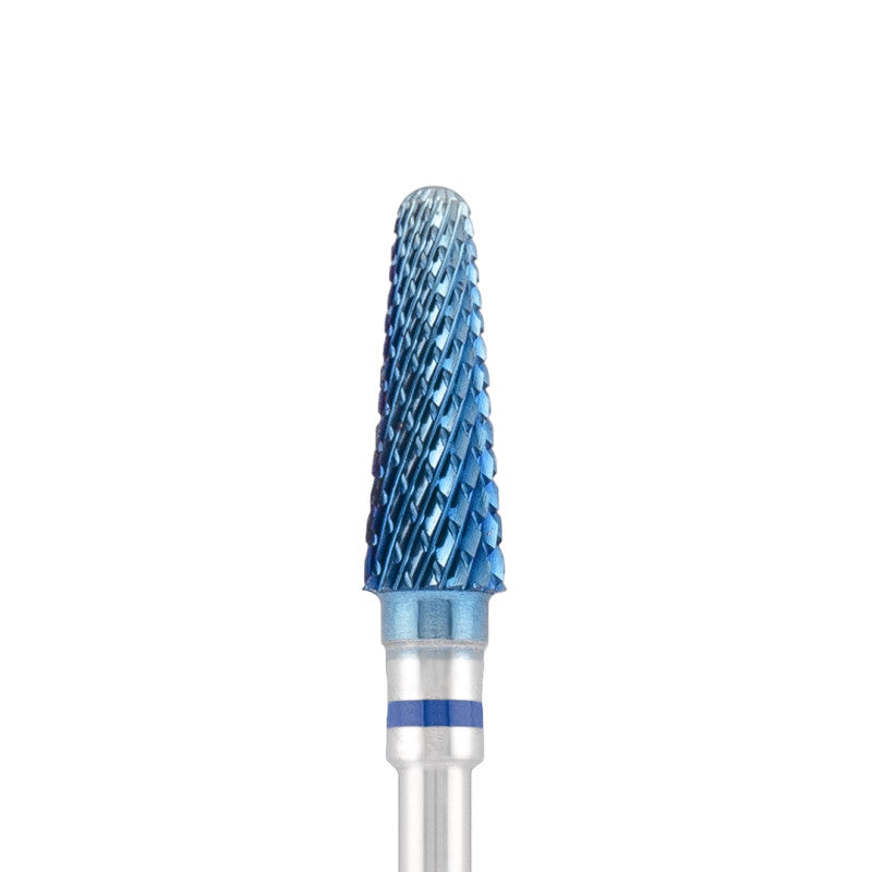 Dettaglio di Tungsten carbide bit "rounded cone" blue (blue coating), L-13,0 mm., Ø4,5 mm