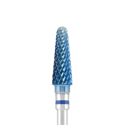 Dettaglio di Tungsten carbide bit "rounded cone" blue (blue coating), L-13,0 mm., Ø4,5 mm