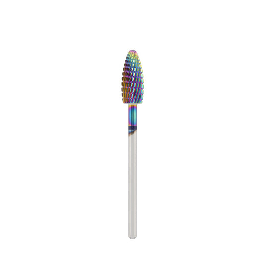 Tungsten carbide bit "Reversable corn" blue (rainbow coating), L-15,0 mm., Ø6,0 mm