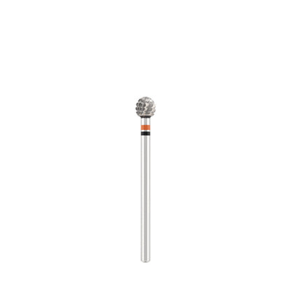 Dettaglio di Tungsten carbide bit "ball" red-black, L-4,0 mm., Ø4,0 mm