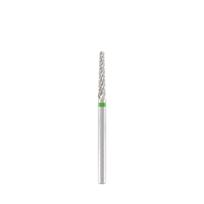 Dettaglio di Tungsten carbide bit "cone" green, L-14,0 mm., Ø2,0 mm