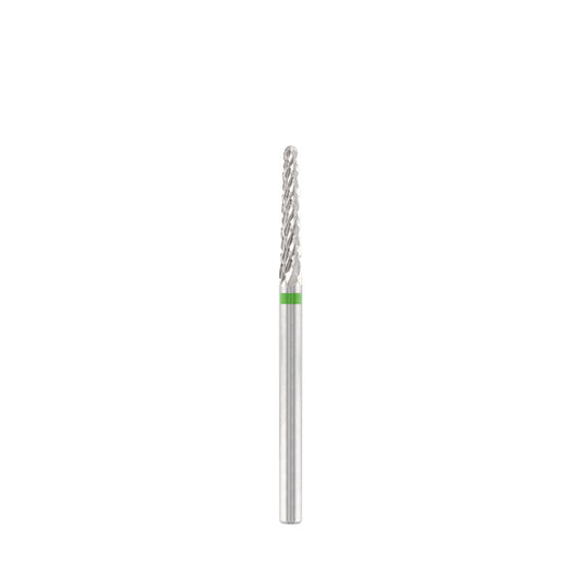 Tungsten carbide bit "cone" green, L-14,0 mm., Ø2,0 mm