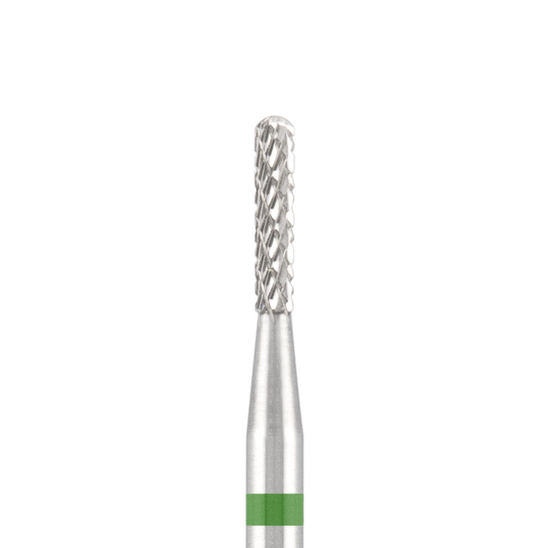 Vista alternativa di Tungsten carbide bit "rounded cone" green, L-7,0 mm., Ø2,0 mm