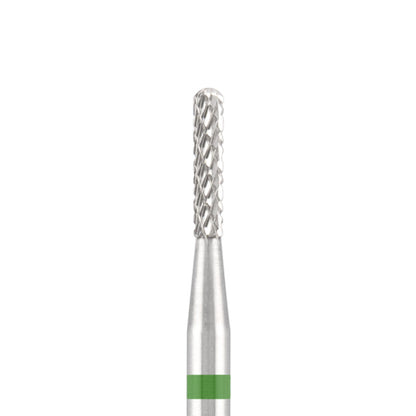 Vista alternativa di Tungsten carbide bit "rounded cone" green, L-7,0 mm., Ø2,0 mm