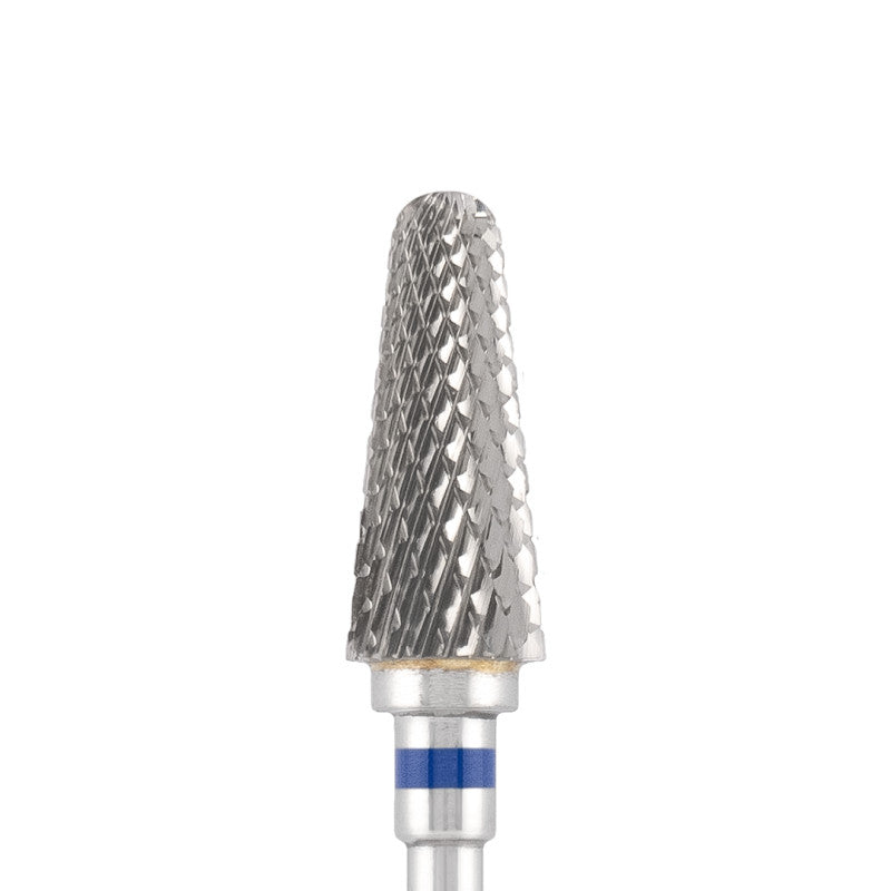Vista alternativa di Tungsten carbide bit "rounded cone" blue, L-13,0 mm., Ø6,0 mm
