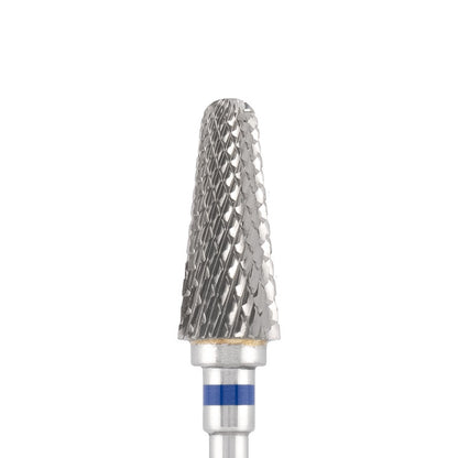 Vista alternativa di Tungsten carbide bit "rounded cone" blue, L-13,0 mm., Ø6,0 mm