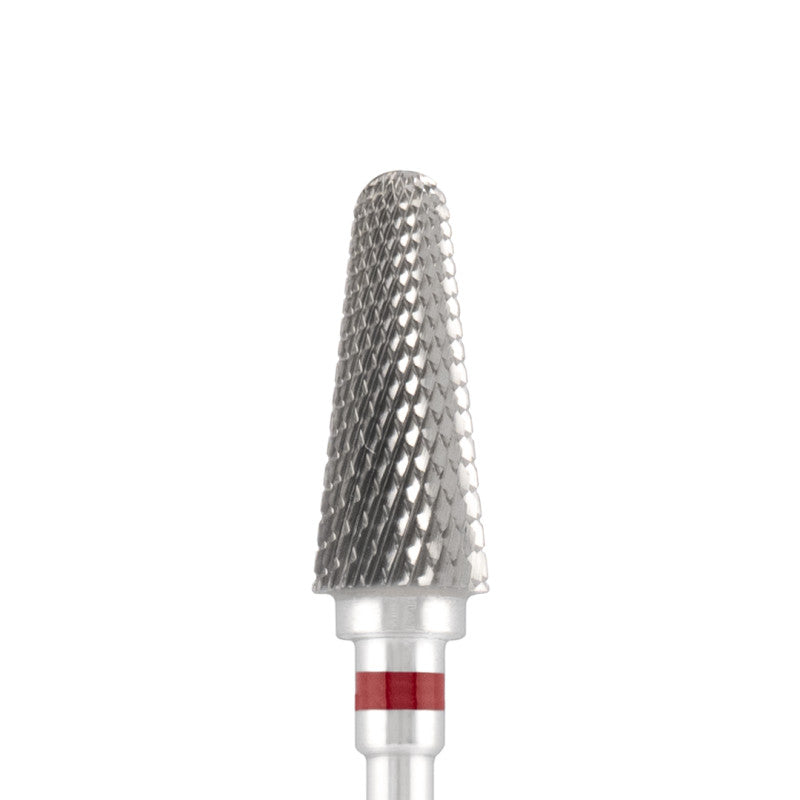 Vista alternativa di Tungsten carbide bit "rounded cone" red, L-13,0 mm., Ø6,0 mm