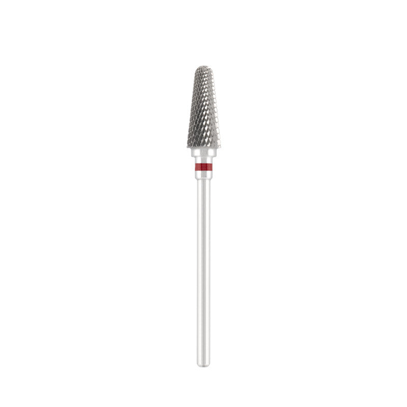 Dettaglio di Tungsten carbide bit "rounded cone" red, L-13,0 mm., Ø6,0 mm
