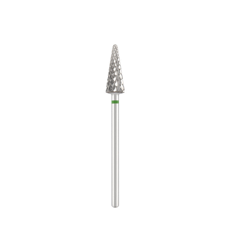 Dettaglio di Tungsten carbide bit "cone" green, L-15,0 mm., Ø6,0 mm