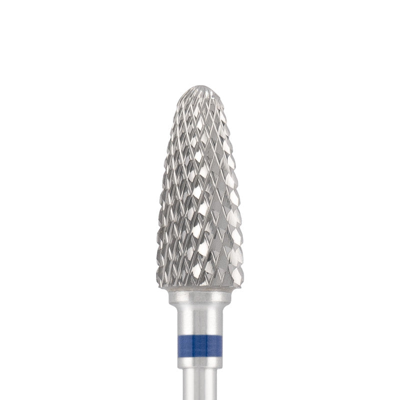 Vista alternativa di Tungsten carbide bit "corn" blue, L-14,5 mm., Ø6,0 mm