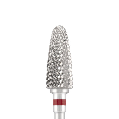 Vista alternativa di Tungsten carbide bit "corn" red, L-14,5 mm., Ø6,0 mm