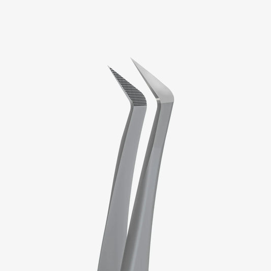 STALEKS Pinzette professionali per ciglia con punte in fibra EXPERT 44 TIPO 12 (a forma di L, 65') - Lady&Oscar