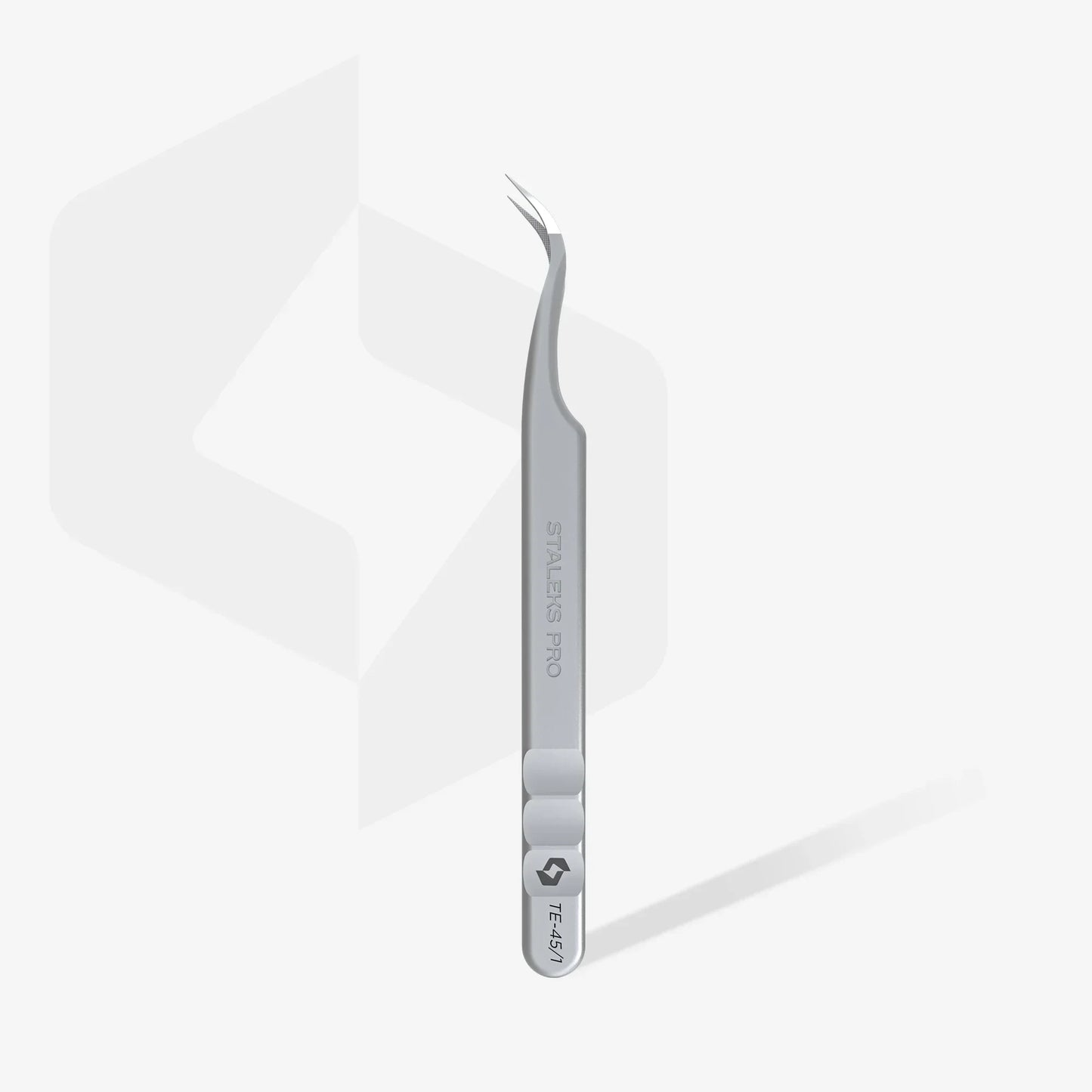 STALEKS Pinzette professionali per ciglia con punte in fibra EXPERT 45 TIPO 1 (curva) - Lady&Oscar