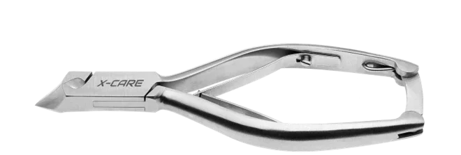 X-CARE INOX + Tronchese piedi 1/4 di luna inox, incassato, doppia molla e chiusura di sicurezza cm 14