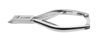 X-CARE INOX + Tronchese piedi 1/4 di luna inox, incassato, doppia molla e chiusura di sicurezza cm 14