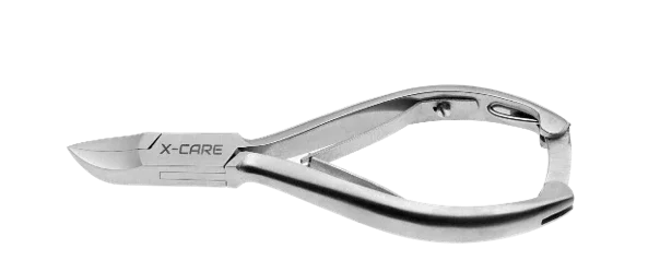 X-CARE INOX + Tronchese unghia concavo inox, incassato, doppia molla e chiusura di sicurezza 14 cm