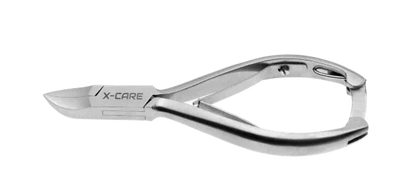 X-CARE INOX + Tronchese unghie concavo, doppia molla, chiusura 12 cm