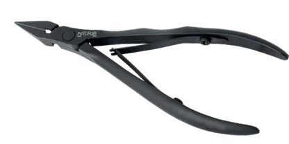 NERO.ZERO Tronchese unghia incarnita inox, rivestimento in PTFE, punta lancia, sovrapposto, doppia molla  13 cm lama 20 mm