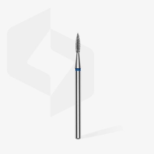 STALEKS Diamond nail drill bit pointed flame blue EXPERT head diameter 1,8 mm / working part 8 mm - Lady&Oscar