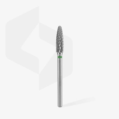 STALEKS Carbide nail drill bit, corn, green EXPERT diameter 4 mm/working part 14 mm - Lady&Oscar
