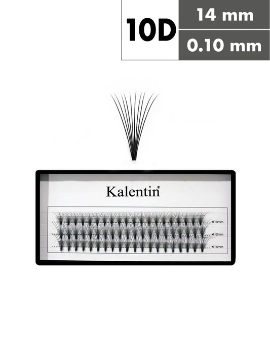 Kalentin Ciglia a Ciuffetti, senza nodo, 10 peli, 10D 0.10 C 14mm