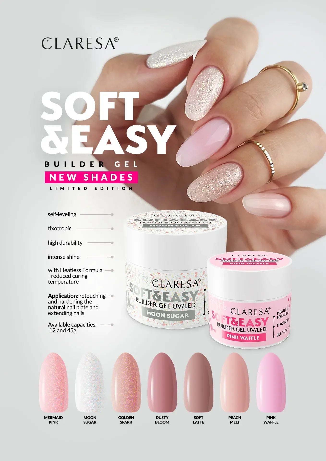 Claresa Builder Gel Soft&Easy Peach Melt 12g - Lady&Oscar
